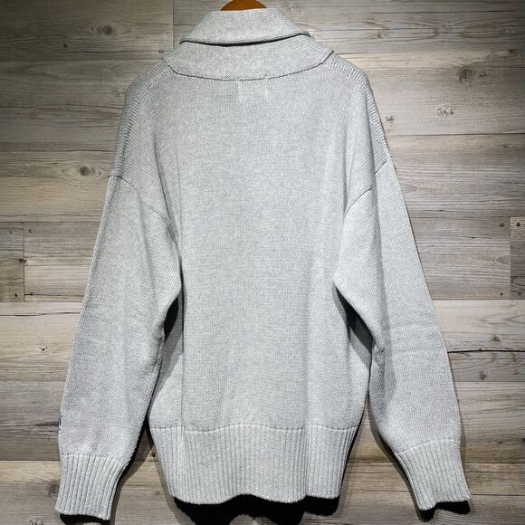 Champion Index + Archives Shawl Neck Sweater XL Gray Embroidered Limited Italy - Picture 2 of 10